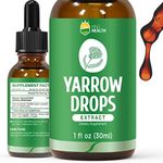 Yarrow Herb Extract Tincture Supplement, Achillea Millefolium Drop for Body Cleanse, Brain Mind & Overall Support, Anti-inflammatory, Anti-Oxidation, 98% Absorption Ratio - KingHealth - 1 Fl Oz