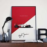 Ayrton Senna Formula 1 McLaren Posters F1 Poster Racing Car Wall Picture Canvas Painting Prints for Living Room Home Decor 50X75cm 20x30inch No Frame