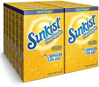 Sunkist Soda Pineapple Singles To Go Drink Mix, 0.53 OZ, 6 Count (Pack of 12)