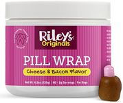 Riley's Pill Wrap for Dogs - Delicious Cheese & Bacon Flavored Pill Paste/Wrap Pills, Capsules, Tablets in a Pocket or Pouch to Mask The Taste & Make Pill Time Fun - 4.2 oz