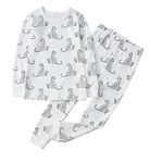 Owlivia 100% Organic Cotton Baby Long Sleeve Pajama Sets,Toddler Boy Girl 2-Piece Sleepwear （2T, Cheetah）