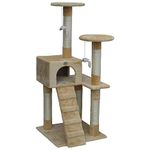 Go Pet Club F56 52-Inch Cat Tree Condo Furniture, Beige