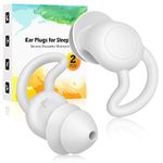 Upgraded - Dasbulk Silicone Ear Plugs, Noise Reduction Earplugs for Sleeping, Reading, Traveling, Working and Swimming (Grey-1)