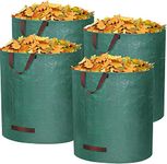 4 Pack 72 Gallon Garden Yard Waste Bags, Reusable Collapsible Plants Leaf Grass Waste Bag with Gloves, Heavy Duty Gardening Bags for Garden Yard Lawn (4 Pack Bags)