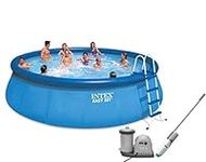 Intex 18' x 48" Easy Set Pool with Pump & Kokido Telsa 10 Handheld Vacuum