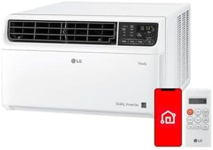 LG 14,000 BTU DUAL Inverter Smart Window Air Conditioner, 115V, Cools 800 Sq. Ft. for Bedroom, Living Room, Apartment, Quiet Operation, ENERGY STAR®, works with LG ThinQ, Amazon Alexa and Hey Google