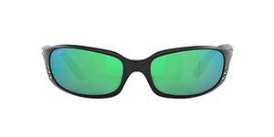 COSTA DEL MAR BRINE BLACK POLARIZED GREEN MIRROR 580G SUNGLASSES