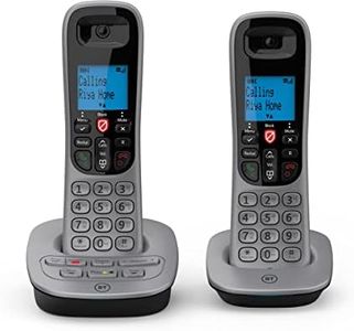 BT 7660 Cordless Landline House Phone, Nuisance Call Blocker, Call Block Button, Answer Machine, Twin Handset Pack