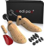 Medipaq Adjustable Ladies Pine Shoe Stretchers – 2x Two-Way Stretchers for UK Sizes 3-8 – Includes Cedar Balls & Drawstring Bag – Premium Wooden Shoe Trees for Women