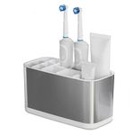 Colist Toothbrush Holder Stainless steel Electric Toothbrush Holder Detachable Easy Clean Bathroom Toothbrush Stand Organizer for Bathroom Countertop storage tidy（Large）