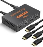 HDMI Splitter 1 in 4 Out, 4 Way HDMI Distribution Supports 3D 4K 1080P, HDMI Splitter Cable Duplicate/Mirror Screen ONLY, 1X4 HDMI Splitter for PS3/4/5 X-box DVD Player HDTV Projectors