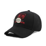 ARKOSKNIGHT Adjustable Embroidered Baseball Caps Logo Racing Motor Hat Fashion Street Dancing Sports Travel(Black)