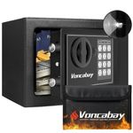 Voncabay Money Safe Box with Sensor Light & Fireproof Security Safe with Digital Keypad