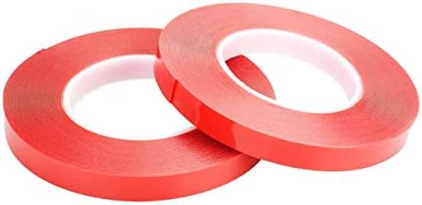 LLPT Double Sided Tape 5mm 10mm 2 Rolls x 164ft for Phone Repair LCD Screen Repair Sticker of Phone Electronics Crafting Ultra Thin Strong PET Adhesive