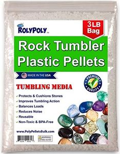 Plastic Pellets Rock Tumbling Media (3 LBS) for Rock Tumbler, Stone Tumbler, Rock Polisher, Filler Beads, Rock Tumbler Supplies in Heavy Duty Resealable Bag by Roly Poly