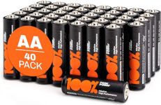 AA 1.5v Batteries - Pack of 40 | 100% PeakPower| High Performance Alkaline Double A / LR06 Battery