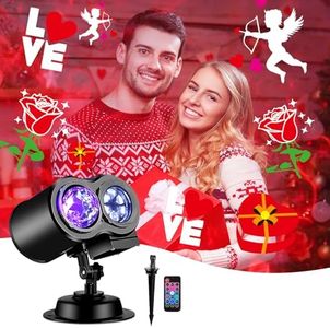 Brighter Valentine Decorations Projector Lights for Home, 2024 Upgraded Holiday Projectors with 19 HD Replaceable Slides (3D Ocean Wave & Patterns), Weather Proof Valentine Projector Light Show