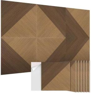 EVENRISING Acoustic Panels 6 Pack, Soundproof Wall Panels 23.6 x 23.6 Inches, Large Decorative Sound Absorbing Panels,Self-Adhesive Acoustic Treatment for Home Studio Office,Deep SymmetryLuxe
