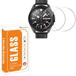 OpenTech Tempered Glass Screen Protector Compatible For Samsung Galaxy Watch 4 Classic (46Mm, Pack Of 2) With Easy Installation Kit for Smartwatch