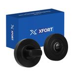 XFORT Matt Black Thumb Turn Lock - Bathroom Door Lock Deadbolt Kit - Thumb Turn & Release Mechanism Ideal for Internal Wooden Toilet Door Locks