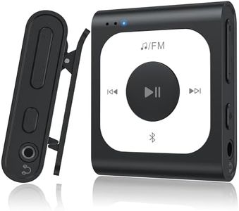 AGPTEK 64GB Clip MP3 Player with Bluetooth, A53PL Portable Music Player with FM Radio, Shuffle, No Phone Needed, for Sports(Black)