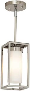 Hamilton Hills Polished Nickel Box Light Pendant LED Cage Lighting Hanging Fixture