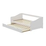 OIKITURE Bed Frame for Kids with Tr