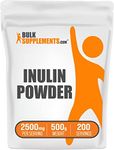 BULKSUPPLEMENTS.COM Inulin Powder - Inulin Supplement - Inulin Fiber - Soluble Fiber Powder - Prebiotic Fiber Supplement - Vegan & Gluten Free, 2500mg per Serving (500 Grams - 1.1 lbs)