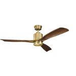 Kichler Lighting 300027NBR Ridley Ii-52 Ceiling Fan with Light Kit, Natural Brass Cherry Blade Finish