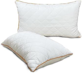 Spaces Quilted Pillow Set of 2 | Extra Soft Filled, Down Alternative Hypoallergenic Pillow (17 x 27 inch / 43 x 69 cm) | Luxury Queen Size Bed White Microfiber Pillows |Neck Support, Machine Washable