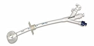 Medline Gastrostomy Tube, 3-Port Slip Luer Lock, 24 Fr, Rounded Tip, Adjustable Skin Disk, Medical-Grade Silicone, White, Box of 1 Each