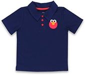 Isaac Mizrahi Loves Sesame Street Gang Elmo Baby Toddler Polo Collared Shirt (2T, Navy)