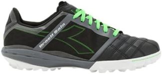 Diadora Brasil Sala Turf Shoes (Black/Green/White, US Footwear Size System, Adult, Men, Numeric, Medium, 10)