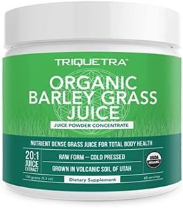 Organic Barley Grass Juice Powder - Grown in Volcanic Soil of Utah - Raw & BioActive Form, Cold-Pressed then CO2 Dried – Gluten Free, GMO free, Vegan - Complements Wheatgrass Juice Powder - 5.3 oz