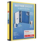 Staples Better 1-Inch D 3-Ring View Binder, Yellow (19064)