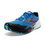 BROOKS Men's Catamount 3 Sneaker, Victoria Blue/Black/Spring Bud, 9 UK