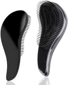 Brosse à Cheveux Anti-Nœuds pour Tous les Types de Cheveux - Démêlage Doux, Confortable et Efficace - Idéale pour Femmes, Hommes, et Enfants - Brosse Professionnelle de Qualité (Noir)