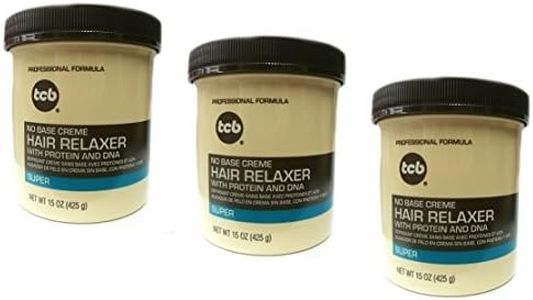 3 x crema lisciante TCB No Base Creme Hair Relaxer Super 425 g (totale - 1275 g)