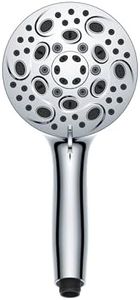 LiwCho High Pressure 10 Functions Shower Head with Handheld - Luxury Modern Chrome Look, Built-in Power Spray to Clean Corner, Tub and Pets(Chrome)