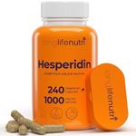 Hesperidin 1000mg, 240 Capsules (4 Month Supply), Supports Cardiovascular Health, Blood Pressure & Circulation, Immune Support, Potent Antioxidant & Vascular Function Benefits, Made in USA