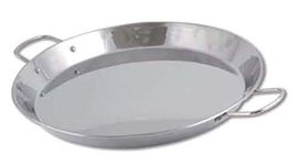 Chef Direct Stainless Steel Round Dish Paella Pan - Silver 34 cm (13.6 INCH)