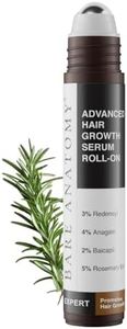 Bare Anatomy Advanced Hair Growth Serum Roll-On| 3% Redensyl + 4% Anagain + 2% Baicapil + 5% Rosemary, Rice Water, Biotin & Saw Palmetto| Reduces Hair Fall, Supports Hair Growth for Men & Women | 25ml