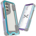 Ghostek ATOMIC slim Samsung Galaxy Z Fold 5 Case Clear Back with Aluminum Metal Bumper Premium Rugged Heavy Duty Shockproof Protection Covers Designed for 2023 Samsung Galaxy ZFold5 (7.6") (Prismatic)