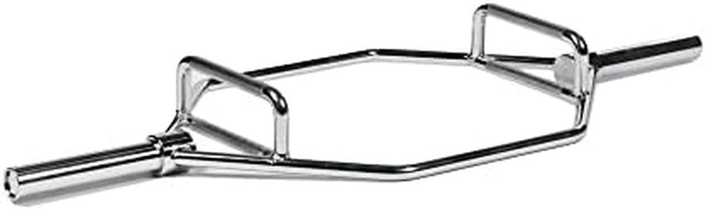 Titan Fitness Olympic 2in Hex Trap Bar, Weightlifting Deadlift Squat Barbell, Rated 500 LB, Knurled Grips, Bent Over Rows, Squat Jumps