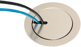 Arlington FLBC4580 Recessed Power and Data Round Floor Box for Existing or New Concrete Floor Boxes (Fits in Most 4.5" Inside Diameter Round PVC Concrete Floor Boxes) (Nickel)
