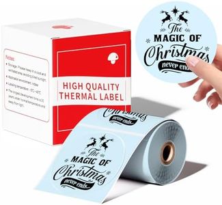 Compatible with Phomemo LabelCenter M110 M120 M220 M221 Label Maker Labels, 50 x 50mm Circle Thermal Sticker Labels, Self-Adhesive Round Direct Thermal Labels for Business,Blue, AY5050-140BU-UK