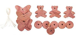 Natural Moth Repellent Cedar Chips Hanging Blocks Clothes Protector Closets Drawers Freshener - Pack of 12