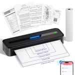 ASprink Portable Printers Wireles, Inkless Thermal Printer Support 8,5'' & A4 Thermal Paper, Bluetooth Thermal Printer Compatible with Phone & Laptop, Inkless Mobile Printer for Office, Home, School
