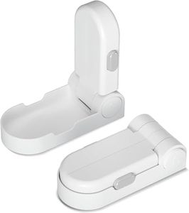 REDTRON Bloqueo de Seguridad para Bebés(Mejorado), Pack 2 Bloqueo de la Palanca de la Puerta para Niños con 3M Adhesivo, Bloqueo de Seguridad para Puertas usar para Golpecito, Puertas y Ventanas