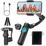 coolhenry Gimbal Stabilizer for iPhone Phone Stabilizer with Detachable Remote Control, 3-Axis Phone Gimbal for Android & iPhone 16 15 Pro Max, Portable Foldable Ideal for Travel Vlogging